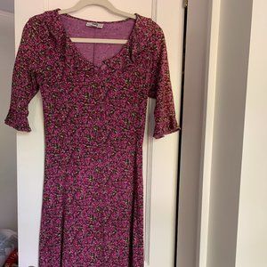 Vintage Diane Von Furstenburg Floral Dress